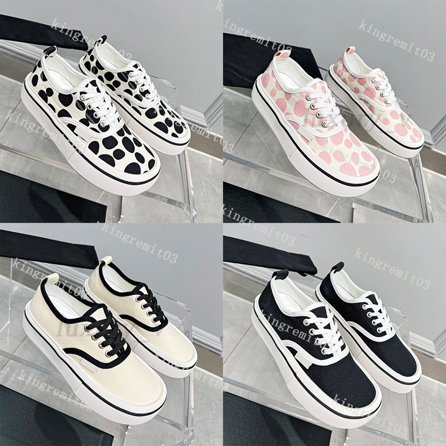 Designer Casual Shoes Canvas Shoe Women Thick Soled Calfskin Sneakers Speckled color Black White Slip on Shoe Cute Round Toes Platform Sneaker Lace Up
Designer Casual Shoes Canvas Shoe Women Thick Soled Calfskin Sneakers Speckled color Black White Slip on Shoe Cute Round Toes Platform Sneaker Lace Up
