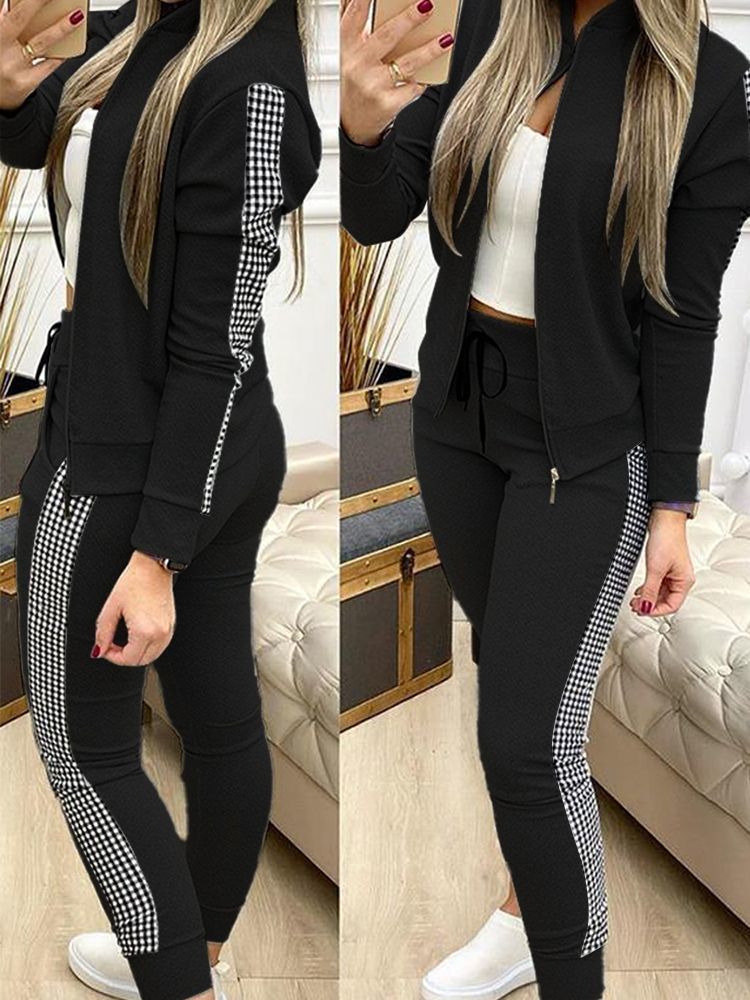 Women s Tracksuits Women Two Piece Set Outfits Autumn Tracksuit Zipper Top And Pants Casual Sport Suit Winter 2 Woman 230629
