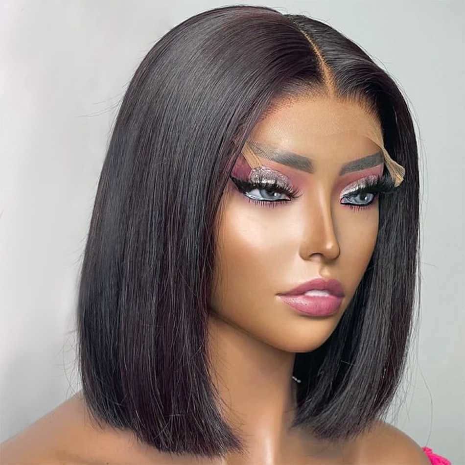 Brazilian Remy 13x6 Bob Human Hair Front Wigs Pre Plucked Bone Straight 150 Density Short 4x4 5x5 Lace Closure Wigs for Women, Natural color
Brazilian Remy 13x6 Bob Human Hair Front Wigs Pre Plucked Bone Straight 150 Density Short 4x4 5x5 Lace Closure Wigs for Women, Natural color
