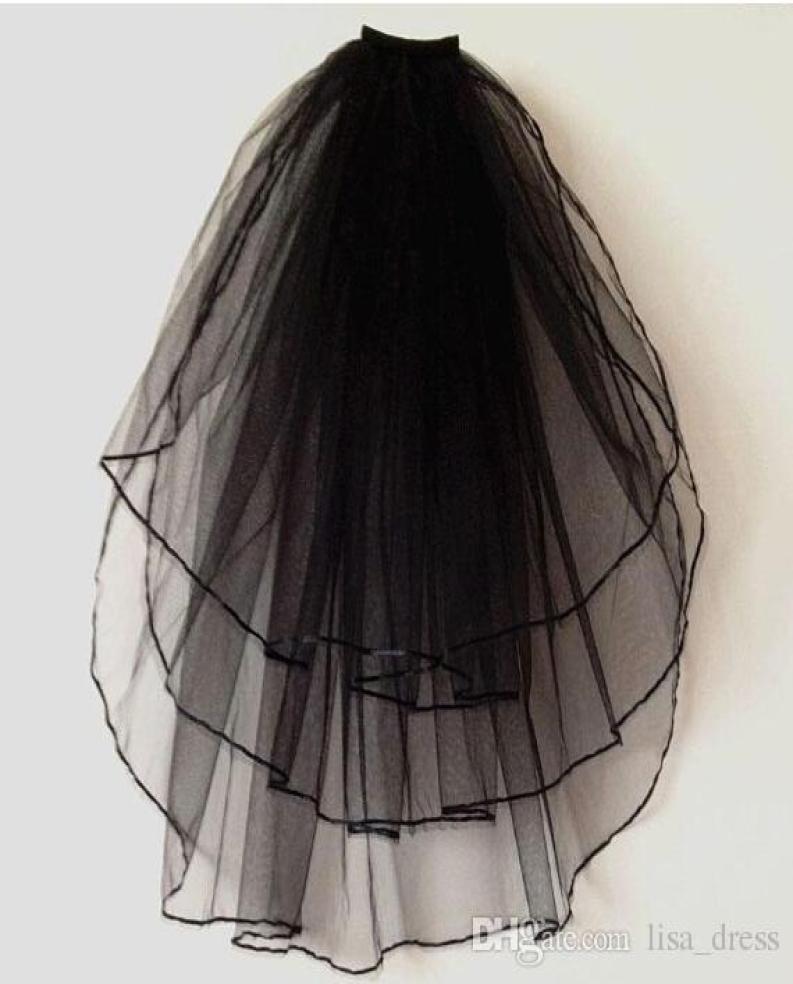 WholeLayer 3 Black Ivory White Ribbon Edge Wedding Veils Elbow Length Bridal Veil with Comb lace ball gown wedding dresses8837887
WholeLayer 3 Black Ivory White Ribbon Edge Wedding Veils Elbow Length Bridal Veil with Comb lace ball gown wedding dresses8837887