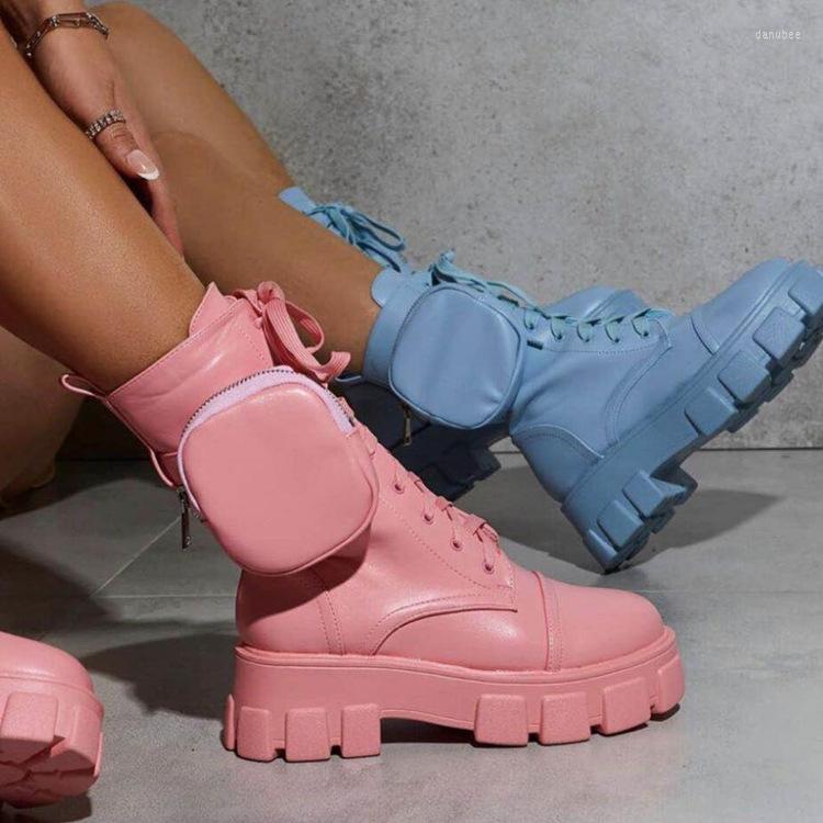 Boots 2023 Women Pocket Boot Lace Up Ladies Ankle Female Buckle Strap Blue Chunky Sole Pouch Woman Platform Shoe, White
Boots 2023 Women Pocket Boot Lace Up Ladies Ankle Female Buckle Strap Blue Chunky Sole Pouch Woman Platform Shoe, White