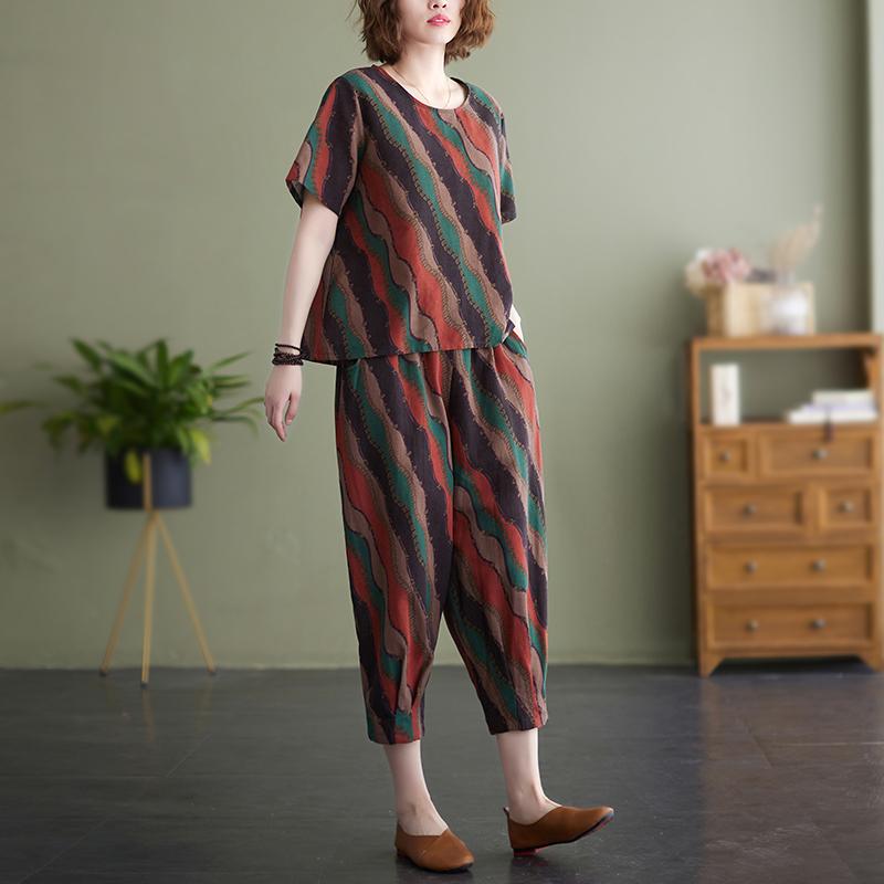 Dress 2023 New Summer Women's 2pcs Print Blouse+pants Office Lady Two Pieces Set Casual Fashion Tops and Calflength Trousers Sets, Ivory
Dress 2023 New Summer Women's 2pcs Print Blouse+pants Office Lady Two Pieces Set Casual Fashion Tops and Calflength Trousers Sets, Ivory