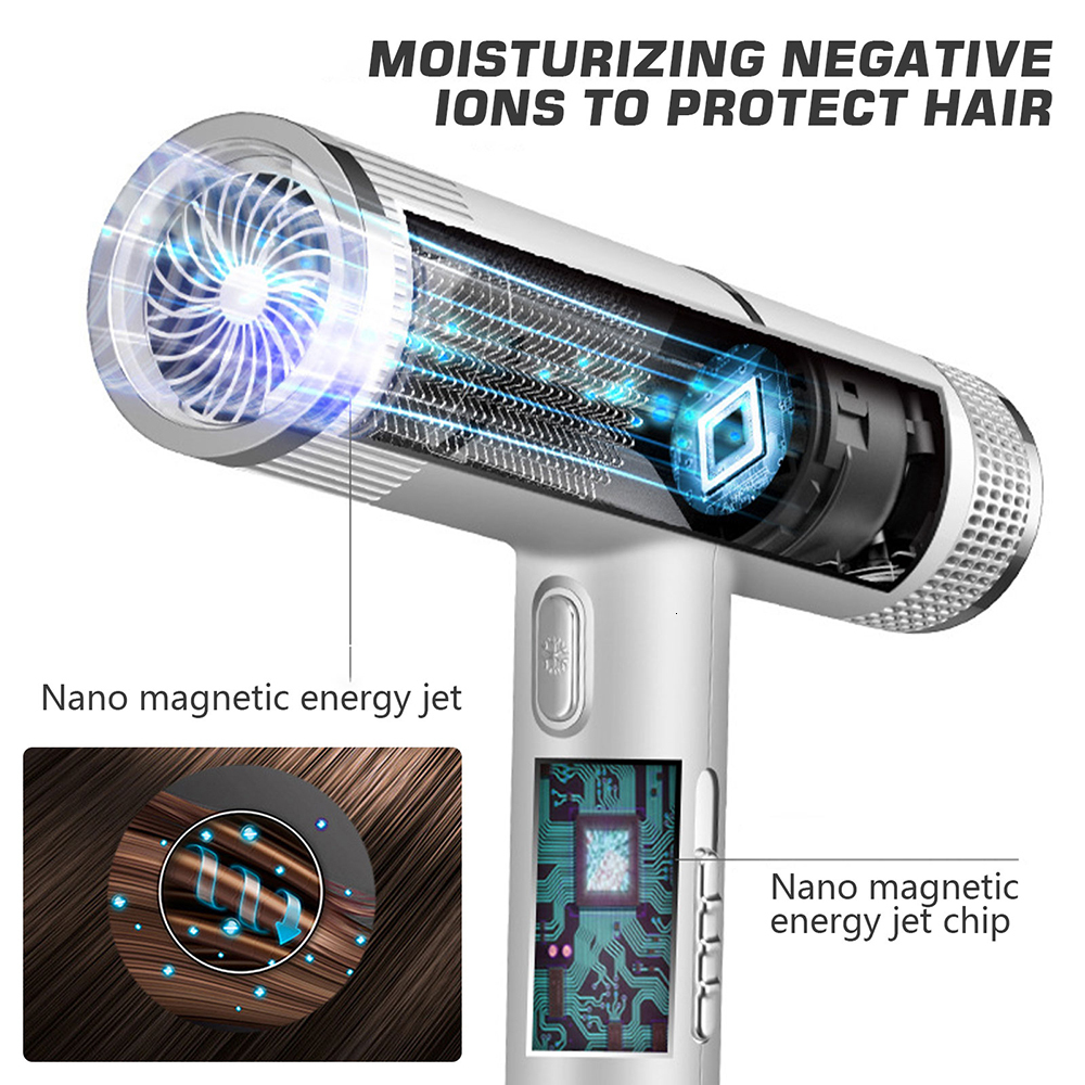 Hair Dryers Strong Wind Hair Dryer Diffuser For Hair Dryers Home Appliances High Power Hair Blow Blue Light Anion Anti-static Hair Tools 230628 - view 5