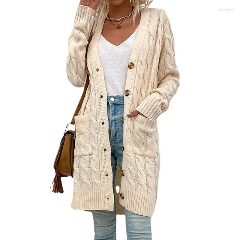 Women' Knits 2023 Autumn And Winter Cardigan Sweater Long Coat Twisted Rope Solid Color Knitted Sweaters Women, Green
Women' Knits 2023 Autumn And Winter Cardigan Sweater Long Coat Twisted Rope Solid Color Knitted Sweaters Women, Green