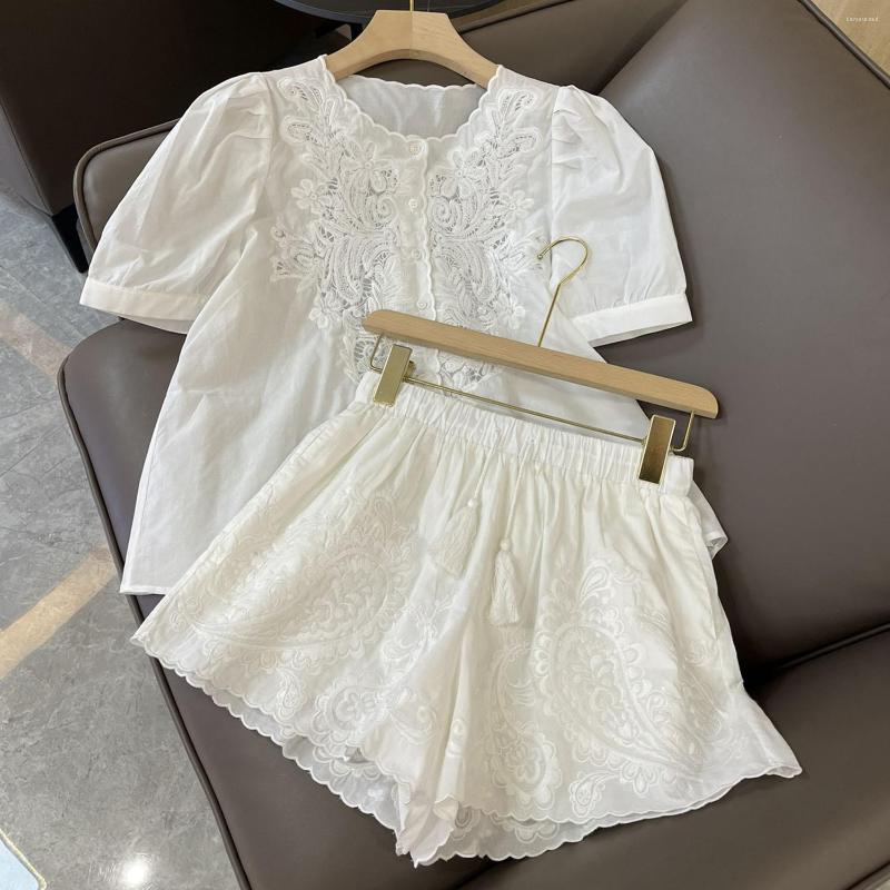 Women' Tracksuits 2023 Summer White Women' Suits Short Sets Embroidery Flowers Two Piece Set For Women Chic Luxury Holidays Hollow Out, Picture shown
Women' Tracksuits 2023 Summer White Women' Suits Short Sets Embroidery Flowers Two Piece Set For Women Chic Luxury Holidays Hollow Out, Picture shown