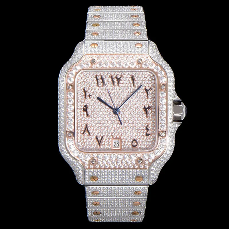 Full Diamond Mens Watch Automatic Mechanical Watches 40mm With Diamond-studded Steel Bracelet Wristwatch Business Wristwatches Montre de Luxe
Full Diamond Mens Watch Automatic Mechanical Watches 40mm With Diamond-studded Steel Bracelet Wristwatch Business Wristwatches Montre de Luxe