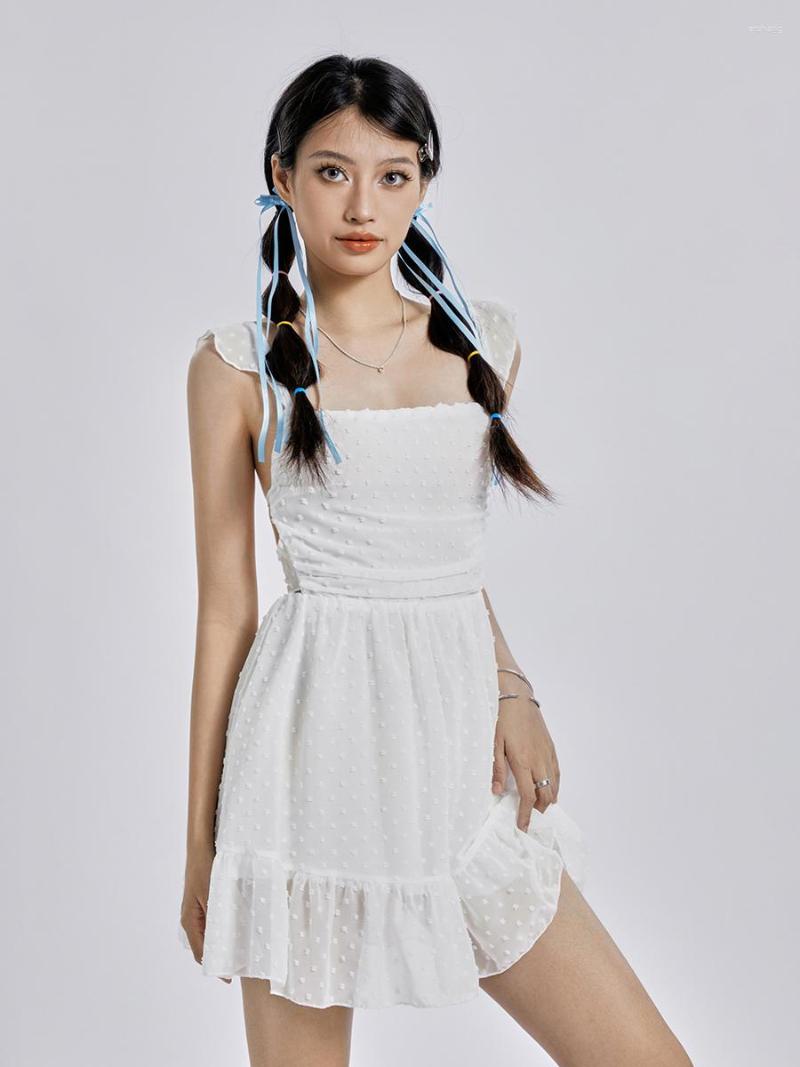 Casual Dresses Women Summer Mini Dress Swiss Dot Sleeve Tie-Up Backless Beach Holiday Party Short Streetwear Y2k, White
Casual Dresses Women Summer Mini Dress Swiss Dot Sleeve Tie-Up Backless Beach Holiday Party Short Streetwear Y2k, White