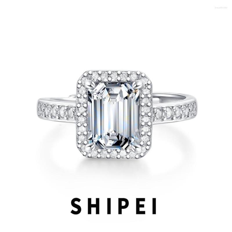 Cluster Rings SHIPEI Classic 925 Sterling Silver Real Moissanite VVS1 D Color Emerald Cut Diamonds GRA Engagement Fine Jewelry Adjustable
Cluster Rings SHIPEI Classic 925 Sterling Silver Real Moissanite VVS1 D Color Emerald Cut Diamonds GRA Engagement Fine Jewelry Adjustable
