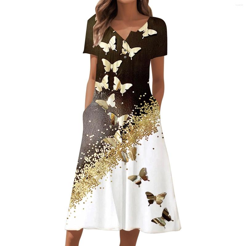 Casual Dresses Women Summer Short Sleeve Floral Print Crew Neck Loose Dress Boho Beach Mini With Pocket Linen, Black
Casual Dresses Women Summer Short Sleeve Floral Print Crew Neck Loose Dress Boho Beach Mini With Pocket Linen, Black