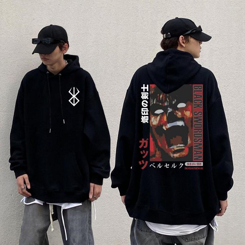 Men' Hoodies Anime Berserk Guts Hoodie Men Harajuku Oversized Unisex Vintage Japanese Black Swordsman Casca Sacrifice Zodd Sweatshirt, Red
Men' Hoodies Anime Berserk Guts Hoodie Men Harajuku Oversized Unisex Vintage Japanese Black Swordsman Casca Sacrifice Zodd Sweatshirt, Red
