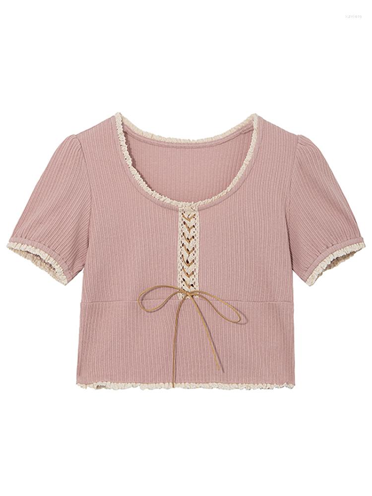 Women' T Shirts Summer Women Korean Fashion Mori Girl T-Shirts Tees Design Vintage Kint Crop Top Short Sleeve Slim High Street 2000s, Pink
Women' T Shirts Summer Women Korean Fashion Mori Girl T-Shirts Tees Design Vintage Kint Crop Top Short Sleeve Slim High Street 2000s, Pink