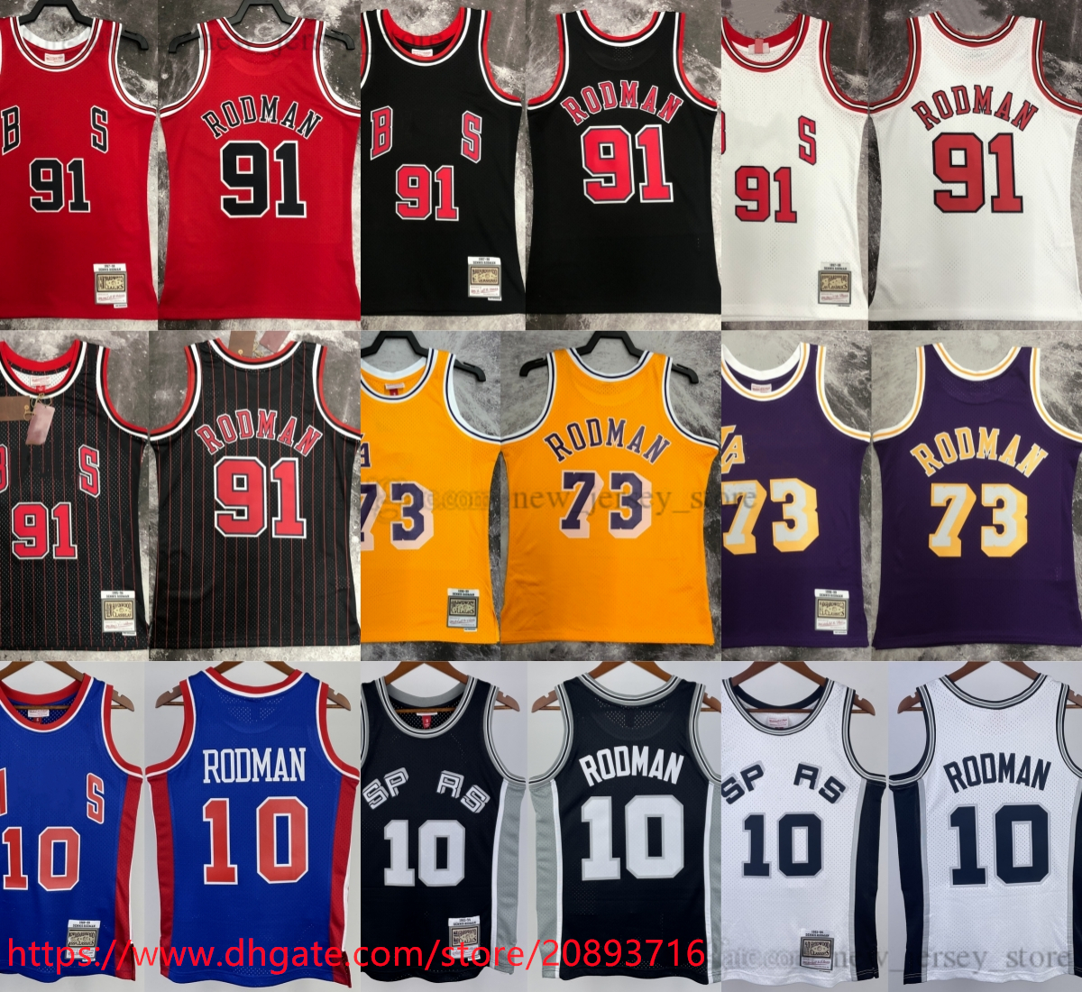 Printed Mitchell and Ness 1993-94 Basketball 10 Dennis Rodman Jersey Retro Yellow 1998-99 Purple 73 Rodman Jerseys Shirts 1997-98 White Black Stripe #91, Printed mitchellness 1988-89
Printed Mitchell and Ness 1993-94 Basketball 10 Dennis Rodman Jersey Retro Yellow 1998-99 Purple 73 Rodman Jerseys Shirts 1997-98 White Black Stripe #91, Printed mitchellness 1988-89