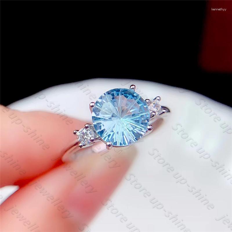 Cluster Rings Style Natural Blue Topaz Ring 925 Silver Women's Luxury Atmosphere Fashion Trend
Cluster Rings Style Natural Blue Topaz Ring 925 Silver Women's Luxury Atmosphere Fashion Trend