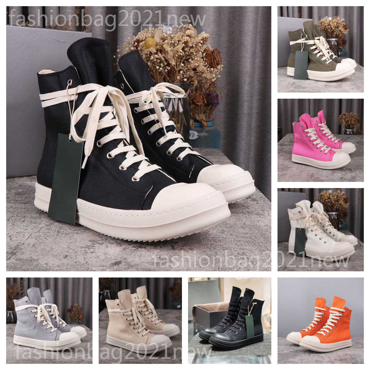 Designer fashion casual canvas shoes luxury rick ownes sneakers mens women Classic boot shoes Thick Sole Elevated black white jumbo lace up thick sole sneaker boot
Designer fashion casual canvas shoes luxury rick ownes sneakers mens women Classic boot shoes Thick Sole Elevated black white jumbo lace up thick sole sneaker boot