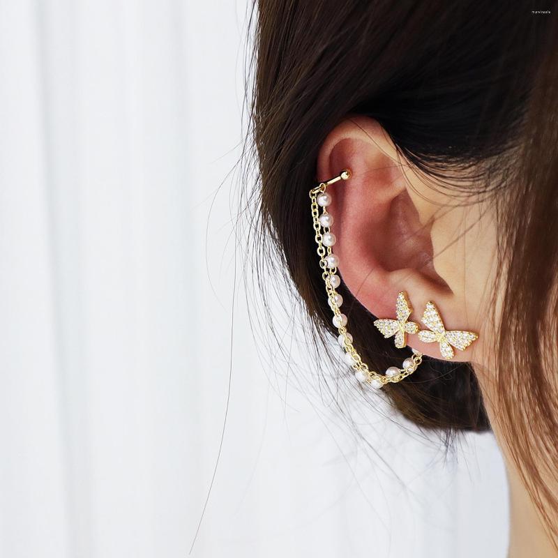 Stud Earrings Korean Exquisite Micro Inlaid Butterfly Wing Zircon Temperament Chain Hanging Both Wear Non Pierced
Stud Earrings Korean Exquisite Micro Inlaid Butterfly Wing Zircon Temperament Chain Hanging Both Wear Non Pierced