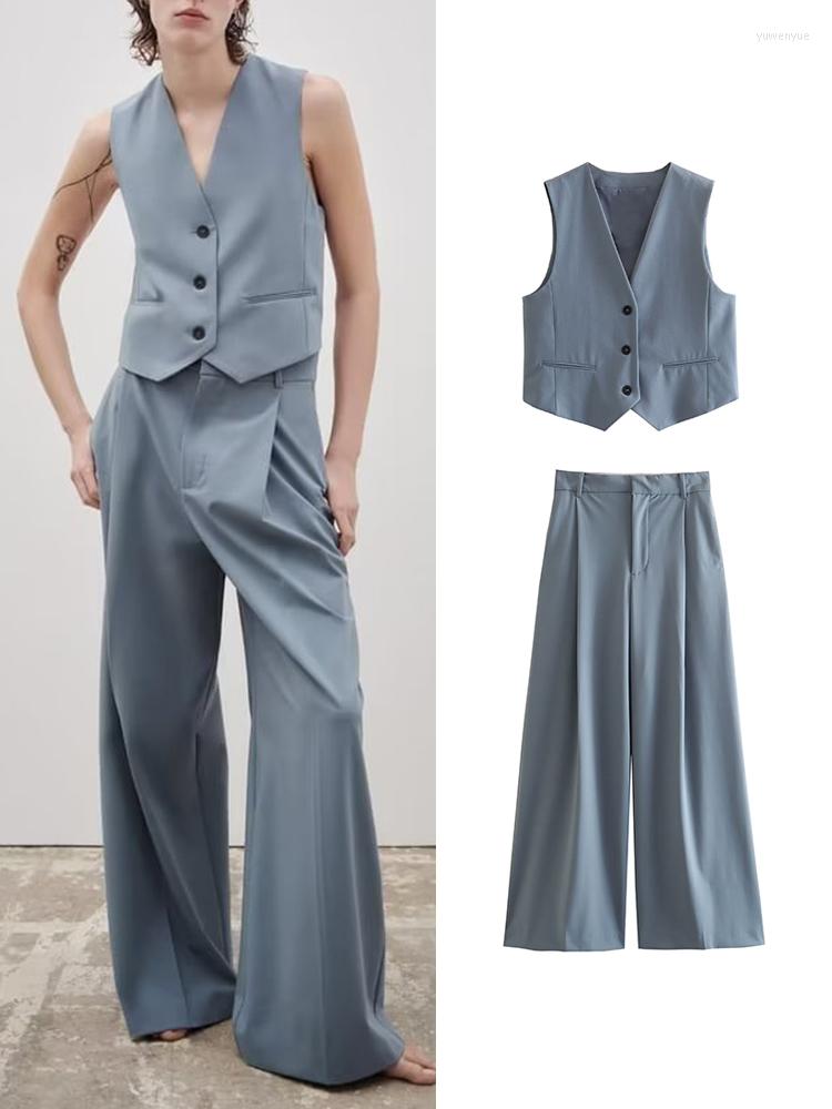 Women's Two Piece Pants M GIRLS Women Fashion Spring Blazer Vest Sets Casual Single Breasted Top High Waist Zipper Wide Leg Outwear
Women's Two Piece Pants M GIRLS Women Fashion Spring Blazer Vest Sets Casual Single Breasted Top High Waist Zipper Wide Leg Outwear