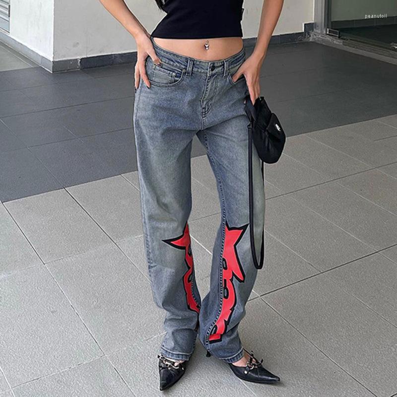 Women' Jeans Y2k Print Baggy Women Casual Loose Low Rise Street Style Denim Pants Harajuku Vintage Mom Basic Capris, Blue
Women' Jeans Y2k Print Baggy Women Casual Loose Low Rise Street Style Denim Pants Harajuku Vintage Mom Basic Capris, Blue