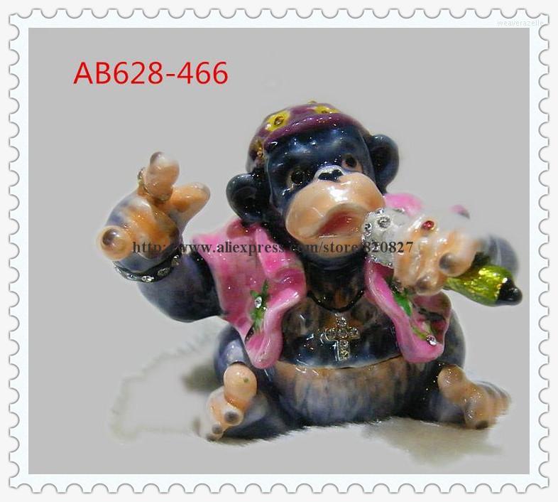 Jewelry Pouches Monkey Faberge Styled Trinket Box Handmade Decorated With Crystals Bejeweled Statue
Jewelry Pouches Monkey Faberge Styled Trinket Box Handmade Decorated With Crystals Bejeweled Statue