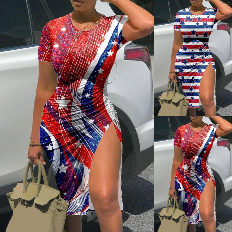 Casual Dresses Women Fashion Short Sleeve Skinny Drawstring Slit Independence Day Funny Print Dress See Throw For, Red
Casual Dresses Women Fashion Short Sleeve Skinny Drawstring Slit Independence Day Funny Print Dress See Throw For, Red