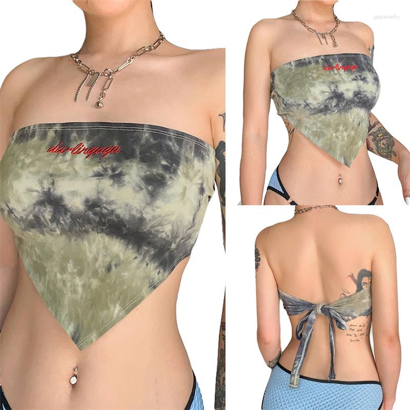 Women' Tanks 2023 Women Sexy Slim Fit Tube Tops Fashion Off-shoulder Tie-dye Bandage Exposed Navel Strapless Ladies Backless Tank
Women' Tanks 2023 Women Sexy Slim Fit Tube Tops Fashion Off-shoulder Tie-dye Bandage Exposed Navel Strapless Ladies Backless Tank