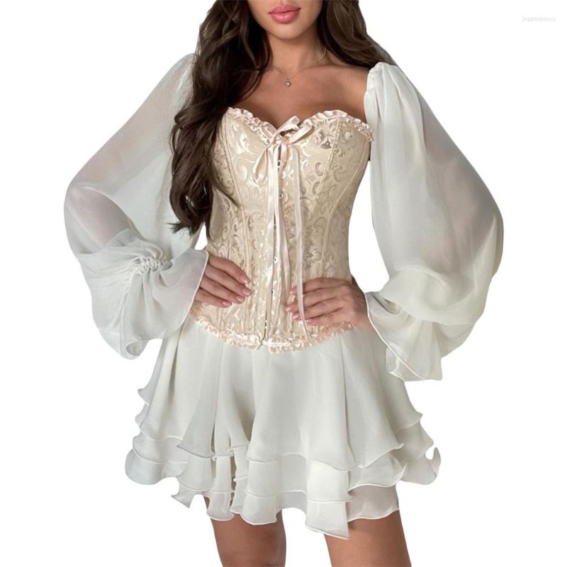 Casual Dresses Women' Ruffle Dress Sexy Backess Bodycon Party Puff Long Sleeve Off Shoulder Cross Tie-up Back Jacquard Short Mini, Beige
Casual Dresses Women' Ruffle Dress Sexy Backess Bodycon Party Puff Long Sleeve Off Shoulder Cross Tie-up Back Jacquard Short Mini, Beige