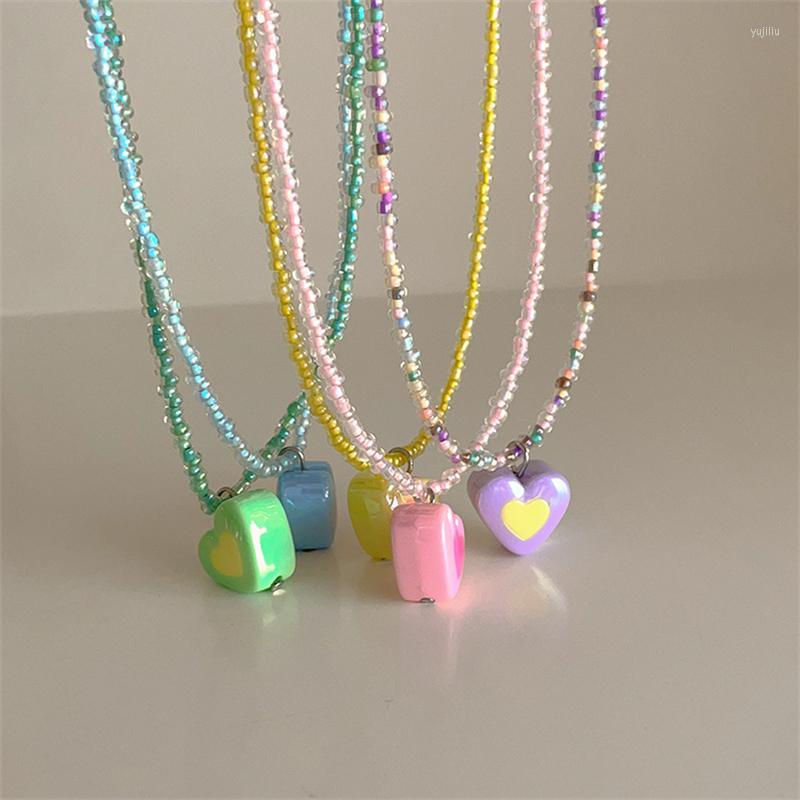 Pendant Necklaces Kpop Fashion Colorful Acrylic Resin Crystal Love Heart Necklace For Women Girls Aesthetic Y2K Jewelry Beaded
Pendant Necklaces Kpop Fashion Colorful Acrylic Resin Crystal Love Heart Necklace For Women Girls Aesthetic Y2K Jewelry Beaded