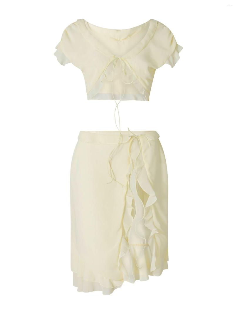 Women' Tanks Trendy Tie Dye Print Ruffle Skirt Set With Backless Corset Vest And Crop Top For Women Clubwear - Sleeveless Ruched Design, Apricot
Women' Tanks Trendy Tie Dye Print Ruffle Skirt Set With Backless Corset Vest And Crop Top For Women Clubwear - Sleeveless Ruched Design, Apricot