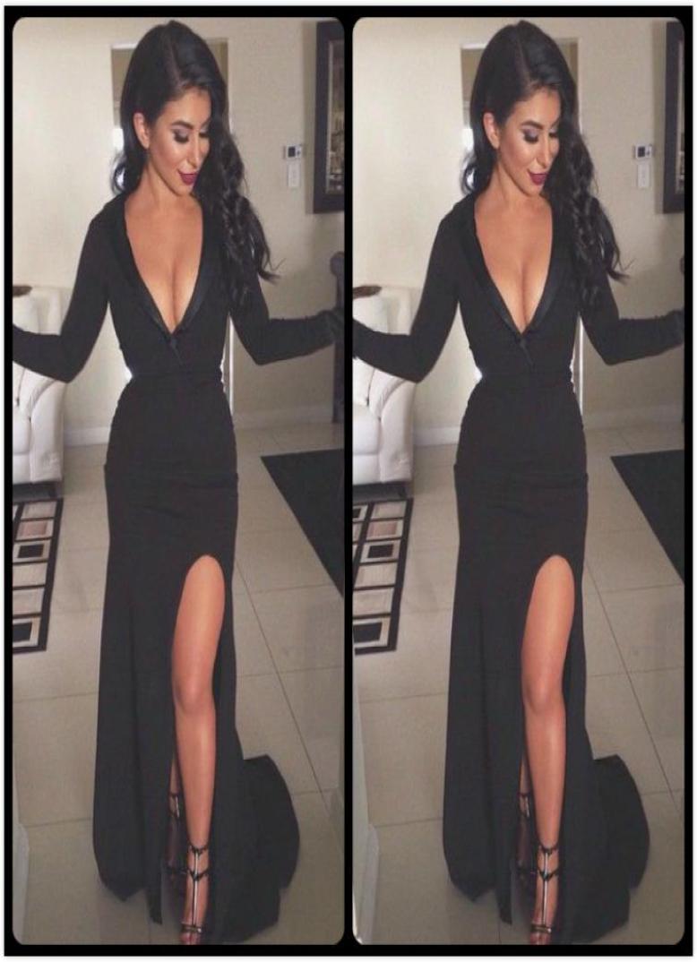 2020 Sexy Black Evening Dresses with Deep V Neckline Long Sleeves Floor Length Front Split robe de soiree longue9540390, Light yellow
2020 Sexy Black Evening Dresses with Deep V Neckline Long Sleeves Floor Length Front Split robe de soiree longue9540390, Light yellow