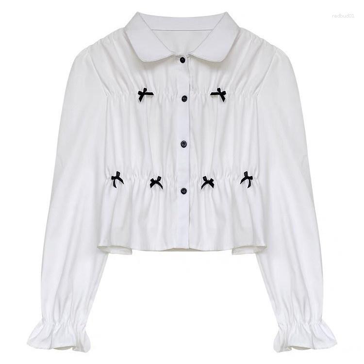 Women's Blouses Tie Long Sleeved With A Of Top 2023 Loose Short For Vintage Clothes Women Shirts &, White
Women's Blouses Tie Long Sleeved With A Of Top 2023 Loose Short For Vintage Clothes Women Shirts &, White