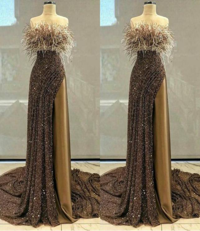 2020 Glitter Prom Dresses Strapless Sequined Feather Sleeveless Long Evening Gown Ruffle High Side Split Custom Made Formal Party 4815269, Dark navy
2020 Glitter Prom Dresses Strapless Sequined Feather Sleeveless Long Evening Gown Ruffle High Side Split Custom Made Formal Party 4815269, Dark navy
