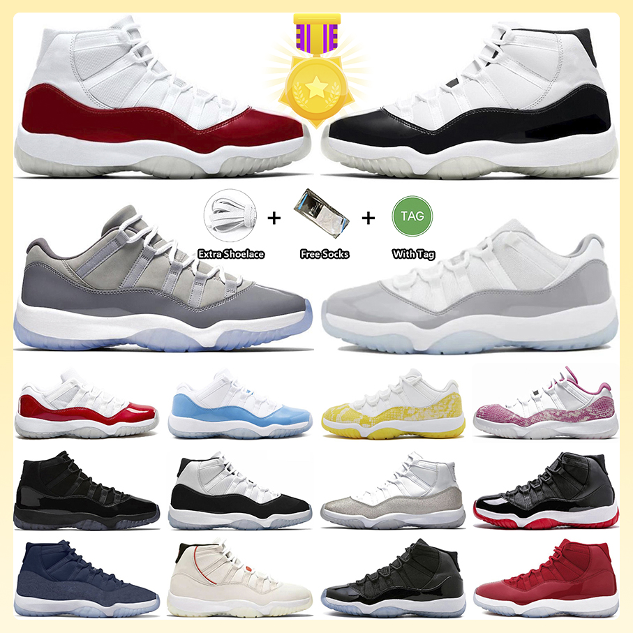 Jumpman 11 11s Basketball Shoes Cherry Yellow Snakeskin Cement Grey DMP Cool Grey Bred Cap and Gown Concord Gamma Blue Varsity Red Chicago Sneakers for Men and Women, Item#3
Jumpman 11 11s Basketball Shoes Cherry Yellow Snakeskin Cement Grey DMP Cool Grey Bred Cap and Gown Concord Gamma Blue Varsity Red Chicago Sneakers for Men and Women, Item#3