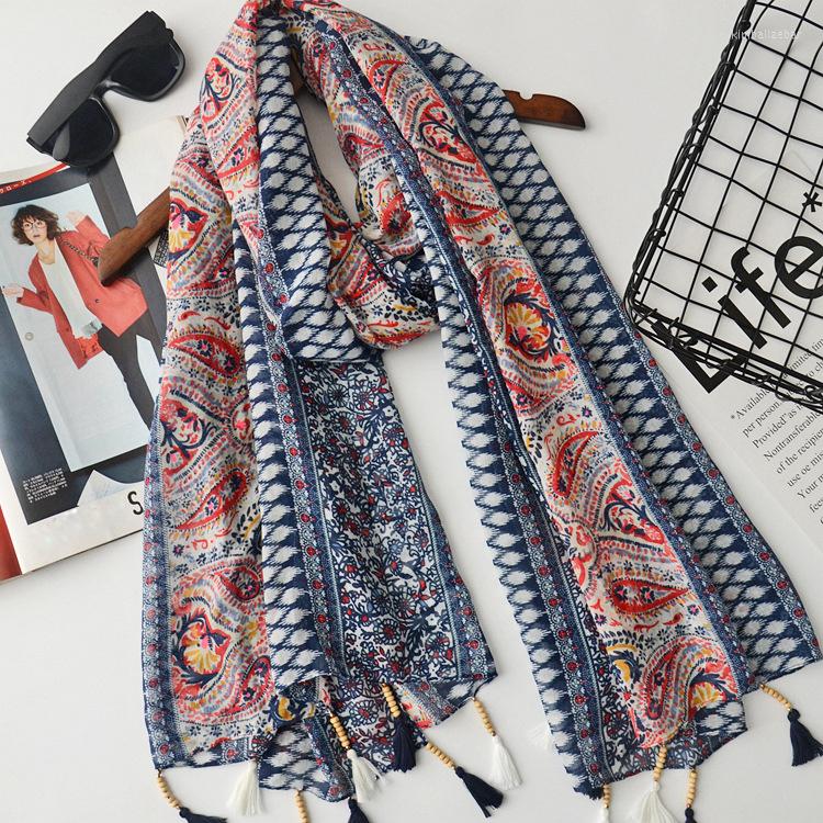 Scarves Spring Scarf Pink Blue Floral Paisley Printed Women Lady Girl Cotton Linen Bohemian For Summer Beach Shawl Bandana
Scarves Spring Scarf Pink Blue Floral Paisley Printed Women Lady Girl Cotton Linen Bohemian For Summer Beach Shawl Bandana