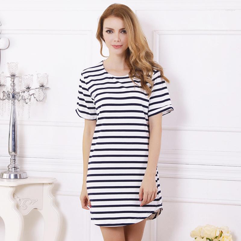 Women's Sleepwear Nightgowns For Sleeping Summer Striped Clothes Dresses Cotton One Piece Ladies Night Sexy Pajama
Women's Sleepwear Nightgowns For Sleeping Summer Striped Clothes Dresses Cotton One Piece Ladies Night Sexy Pajama