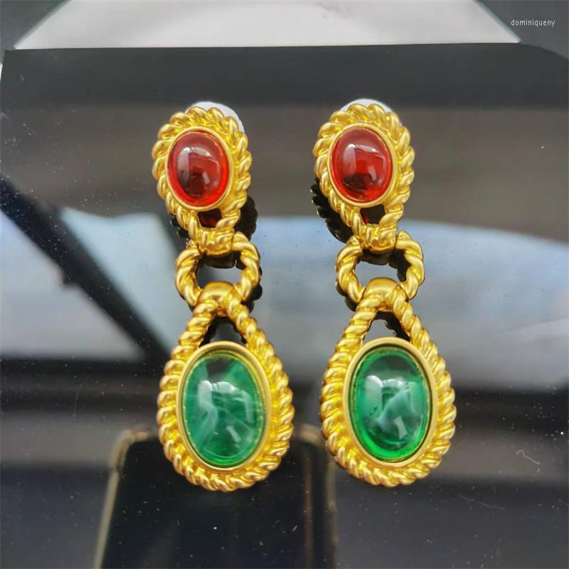 Dangle Earrings Medieval Oval Red Green Crystal Contrast Colored Glass With Retro Temperament Classic Small Girl Accessories
Dangle Earrings Medieval Oval Red Green Crystal Contrast Colored Glass With Retro Temperament Classic Small Girl Accessories