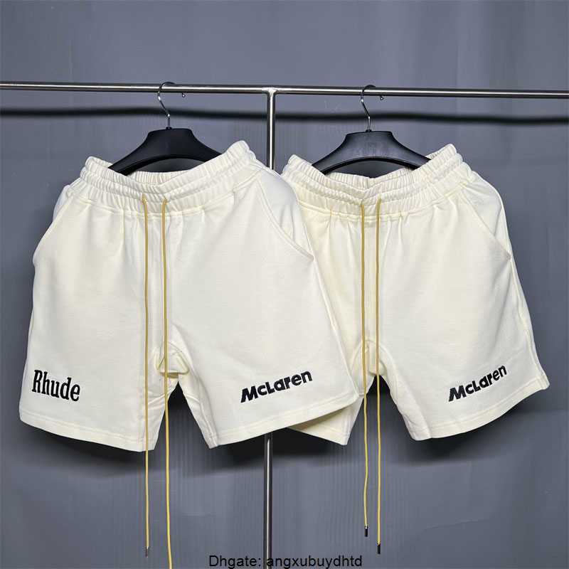 Designer Clothing New Summer Rhude Embroidered Letter Drawstring Sports Shorts High Street Casual Loose Capris Couples Joggers Sportswear Beach fitness outdoor, Apricot
Designer Clothing New Summer Rhude Embroidered Letter Drawstring Sports Shorts High Street Casual Loose Capris Couples Joggers Sportswear Beach fitness outdoor, Apricot