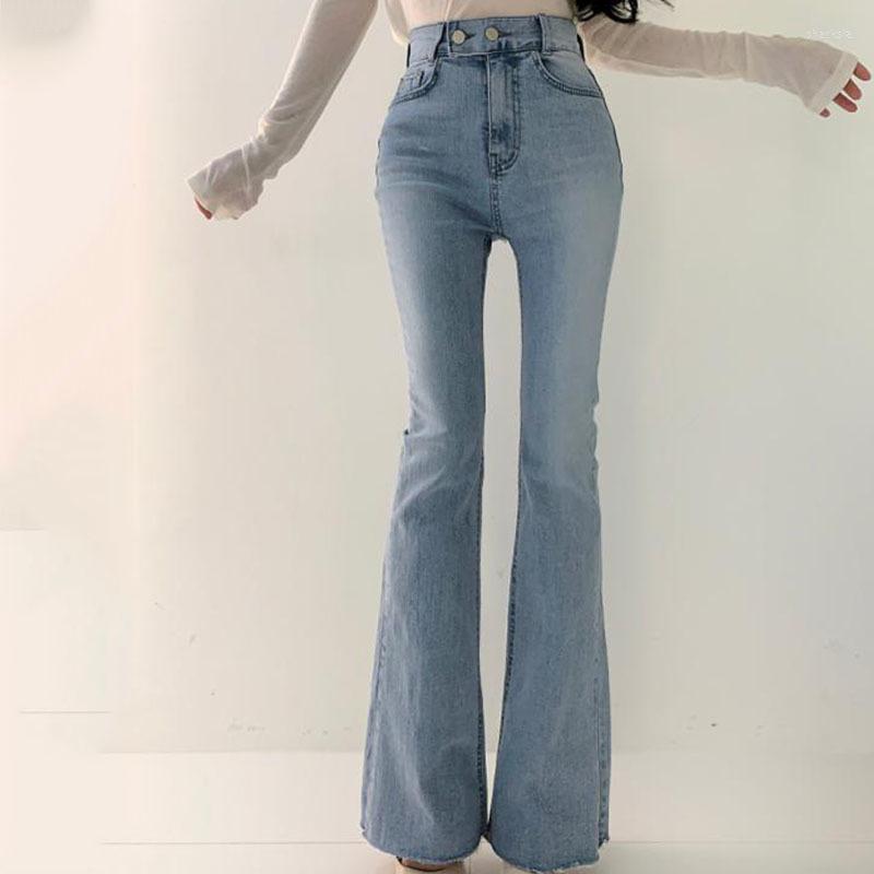 Women' Jeans Korean Chic Spring Slightly Flared Women High Waist Two Button Slim Casual Skinny Pants Streetwear Denim Trousers, Blue
Women' Jeans Korean Chic Spring Slightly Flared Women High Waist Two Button Slim Casual Skinny Pants Streetwear Denim Trousers, Blue
