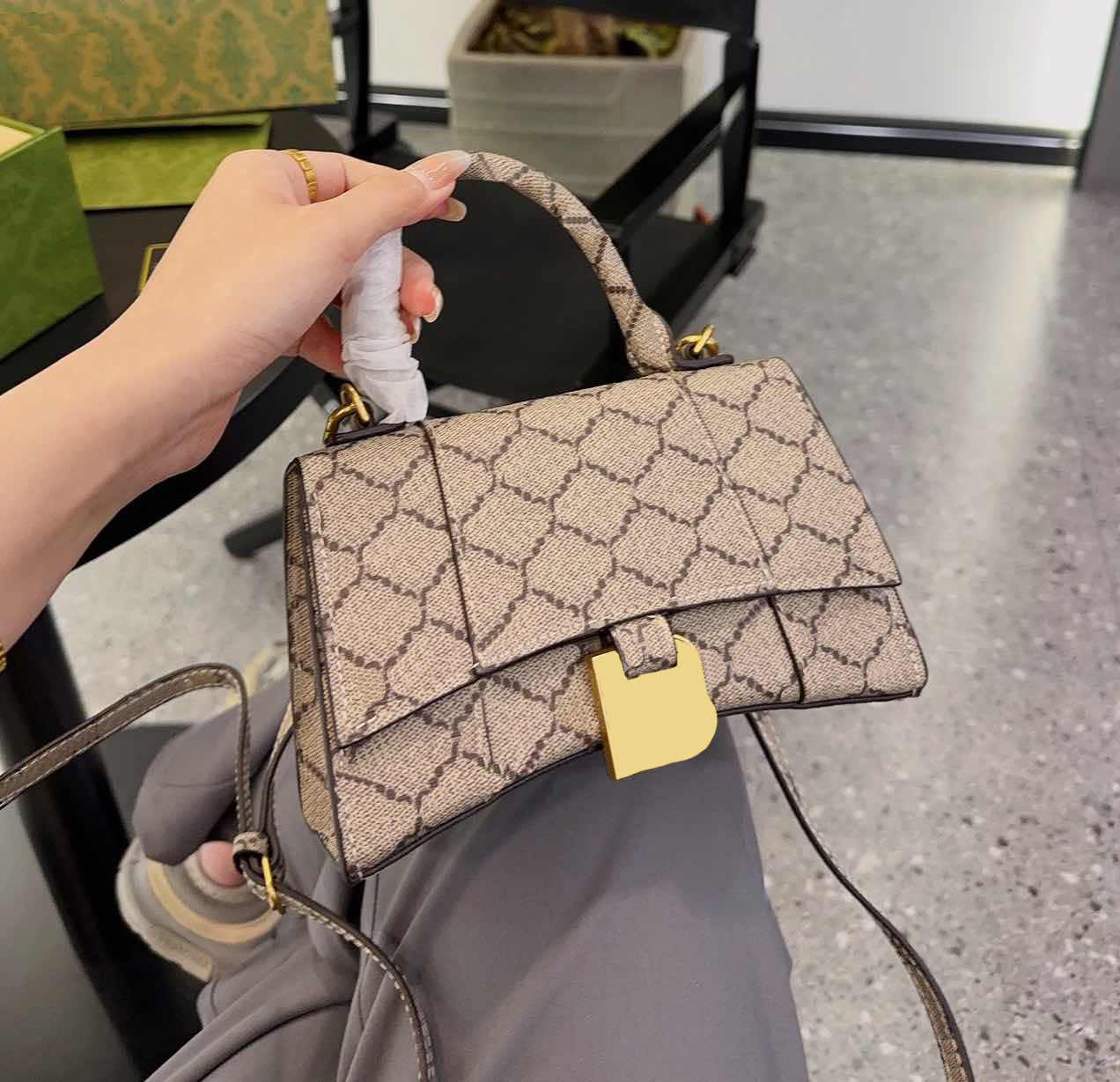 Hourglass Bag Designer Handbag Fashion women Classic Vintage Double Letter Cross Body Shoulder Bag Top Quality with box