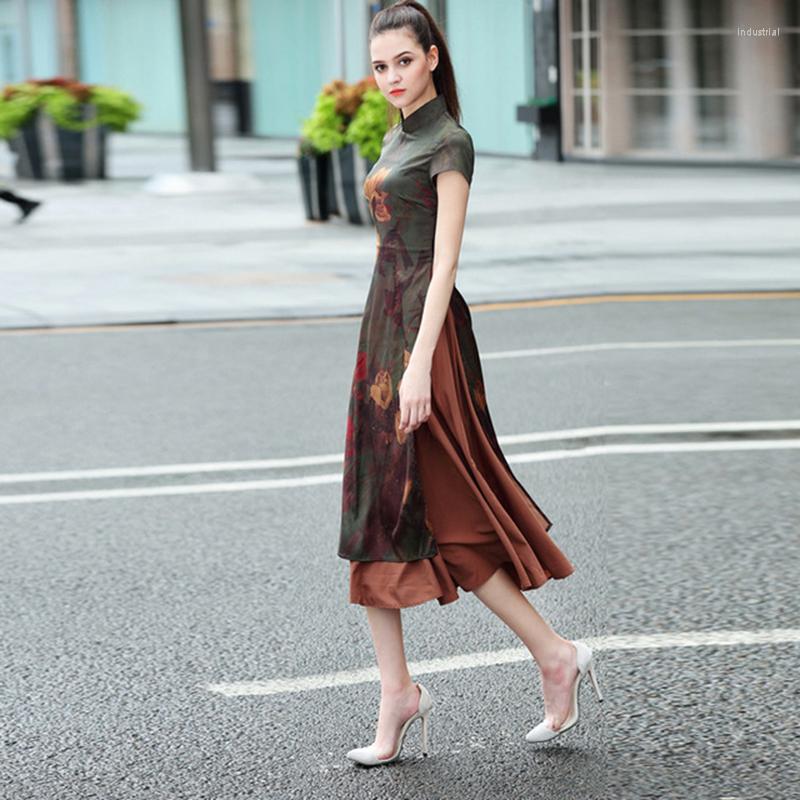 Ethnic Clothing Summer Style Chinese Daily Self-cultivation Long Improved Vietnam
Ethnic Clothing Summer Style Chinese Daily Self-cultivation Long Improved Vietnam