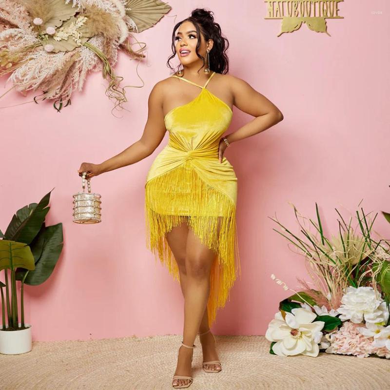 Casual Dresses 2023 Fashion Irregular Tassel Solid Color Dress Sleeveless Strapless Mid Long, Yellow
Casual Dresses 2023 Fashion Irregular Tassel Solid Color Dress Sleeveless Strapless Mid Long, Yellow