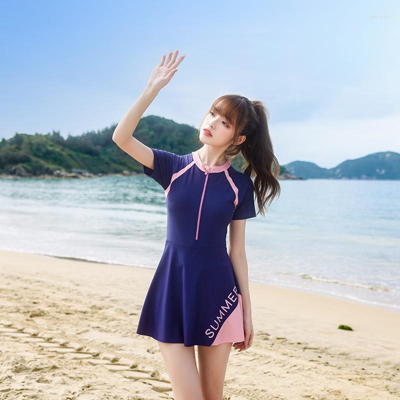 Women's Swimwear 2023 Wisuwore Korean Swimsuit Conservative One-piece Zipper Leisure Sports Small High-waist Spring, Black
Women's Swimwear 2023 Wisuwore Korean Swimsuit Conservative One-piece Zipper Leisure Sports Small High-waist Spring, Black