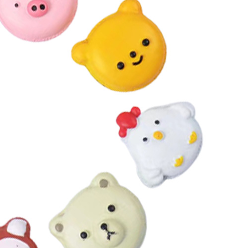 20pcs Lovely Animal Pig Rabbit Panda Monkey Resin Components Crafts Hair Bow Flatback Cabochons Scrapbooking DIY Accessories Embel