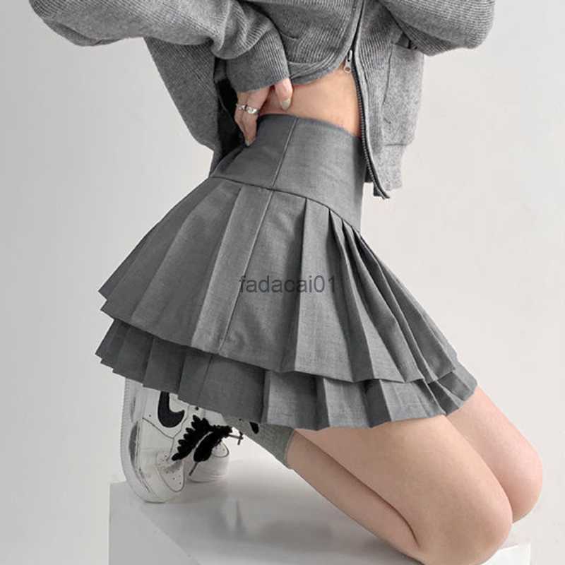 Preppy Style Double Pleated Skirt Women Summer Sexy Casual High Waist Patchwork Solid Aline Mini Skirt Korean Y2k Skirt L230621, White
Preppy Style Double Pleated Skirt Women Summer Sexy Casual High Waist Patchwork Solid Aline Mini Skirt Korean Y2k Skirt L230621, White
