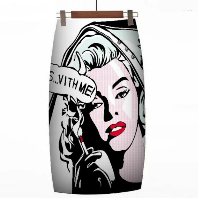 Skirts -Coming European Women Autumn Print Pencil Skirt High Stretch Abstract Pattern Midi Slip Hip Female, 1082-108
Skirts -Coming European Women Autumn Print Pencil Skirt High Stretch Abstract Pattern Midi Slip Hip Female, 1082-108