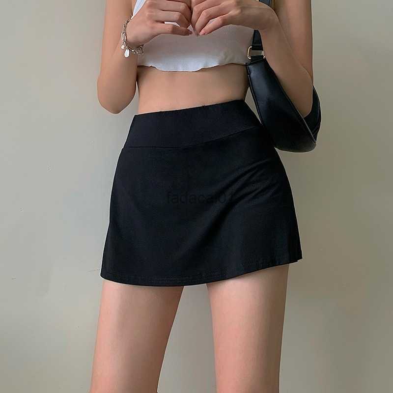 Tennis Skirt Women High Waist Sexy Girl Tight Bag Hip Short Skirt Summer Sports Culottes split Aline Mini skirt Y2K L230621, Black
Tennis Skirt Women High Waist Sexy Girl Tight Bag Hip Short Skirt Summer Sports Culottes split Aline Mini skirt Y2K L230621, Black