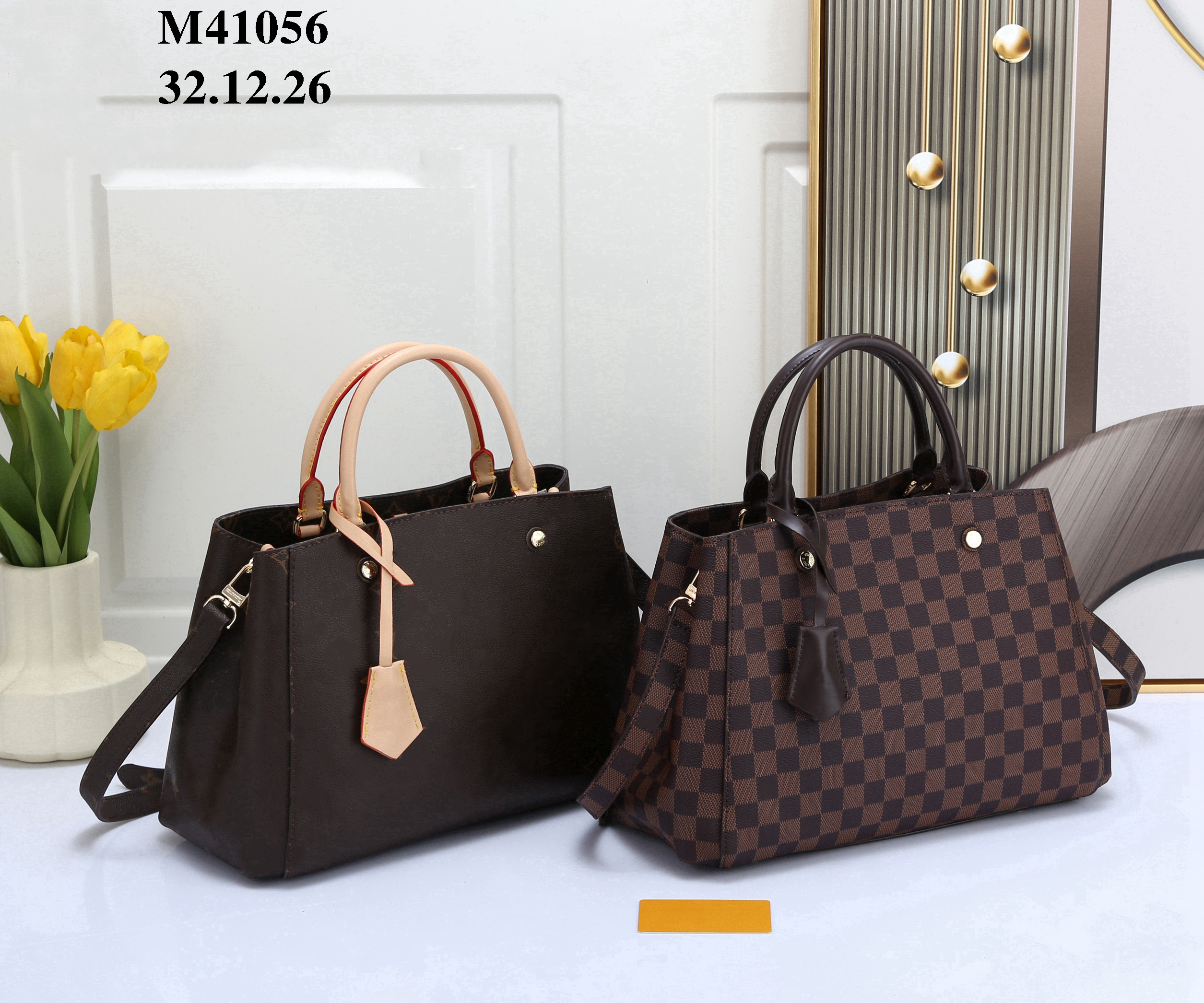 Designer Handbag Bags MONTAIGNES BB Totes Women Brown Flower Handbags Luxury Shopping bag classic brand large capacity handbag Totes Cross body Purse, Coffee grid
Designer Handbag Bags MONTAIGNES BB Totes Women Brown Flower Handbags Luxury Shopping bag classic brand large capacity handbag Totes Cross body Purse, Coffee grid