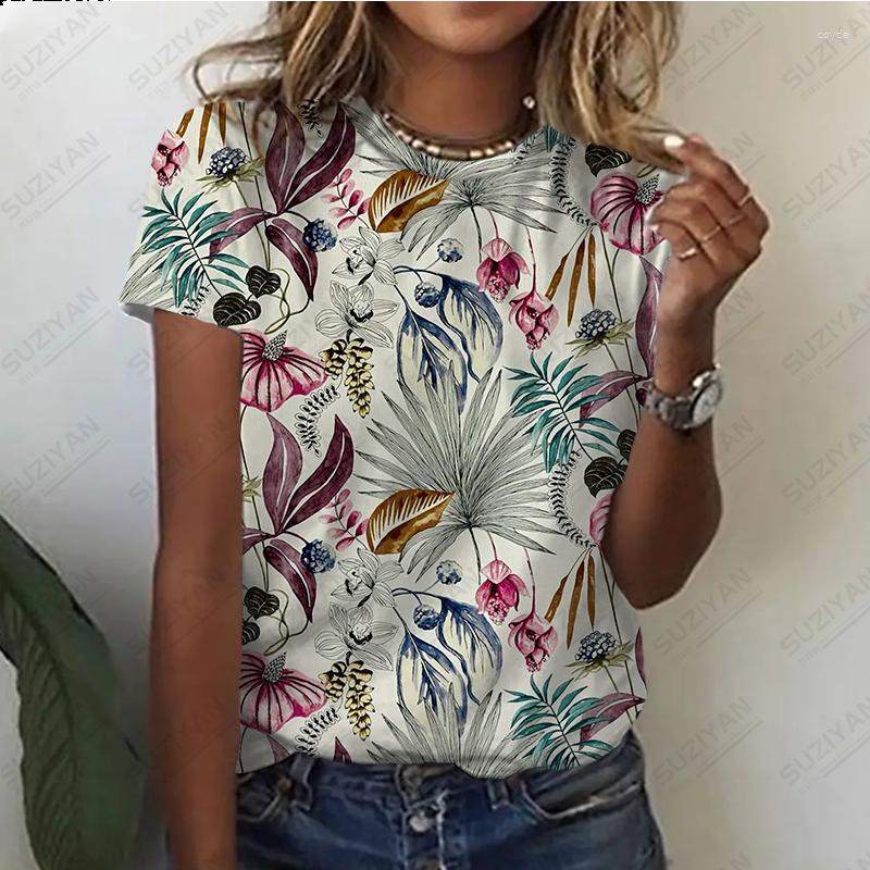 Women's T Shirts Short Sleeved Round Neck T-shirt With Floral 3D Printing Temperament Casual And Loose Fitting Large Top, Pm2462aay2
Women's T Shirts Short Sleeved Round Neck T-shirt With Floral 3D Printing Temperament Casual And Loose Fitting Large Top, Pm2462aay2