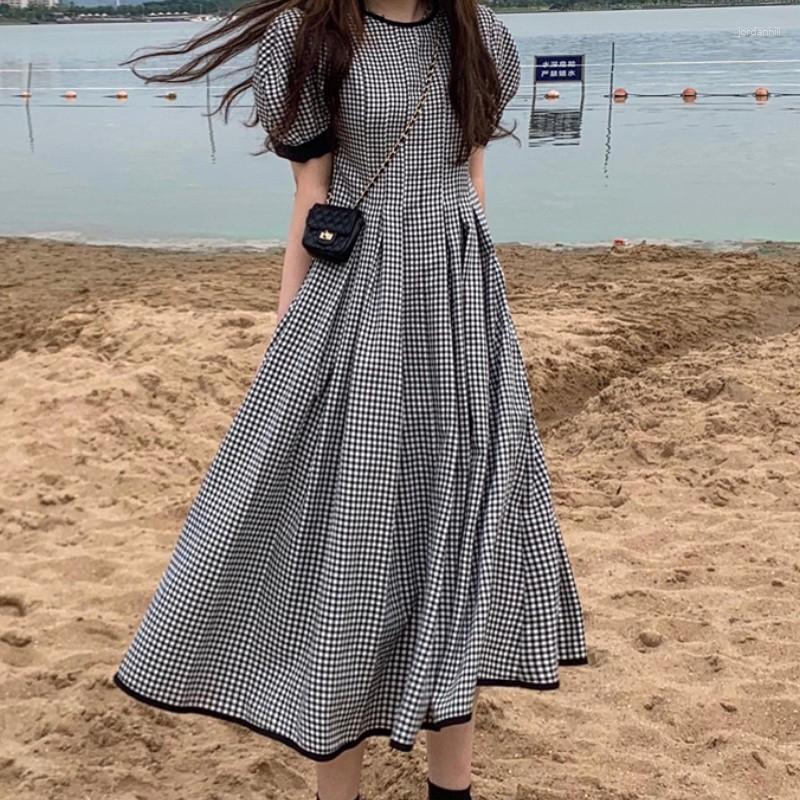 Party Dresses 2023 Vintage Summer Fashion Plaid One Piece Korean Style O-Neck Puff Sleeve High Waist Big Swing Midi Dress Vestidos, Black
Party Dresses 2023 Vintage Summer Fashion Plaid One Piece Korean Style O-Neck Puff Sleeve High Waist Big Swing Midi Dress Vestidos, Black