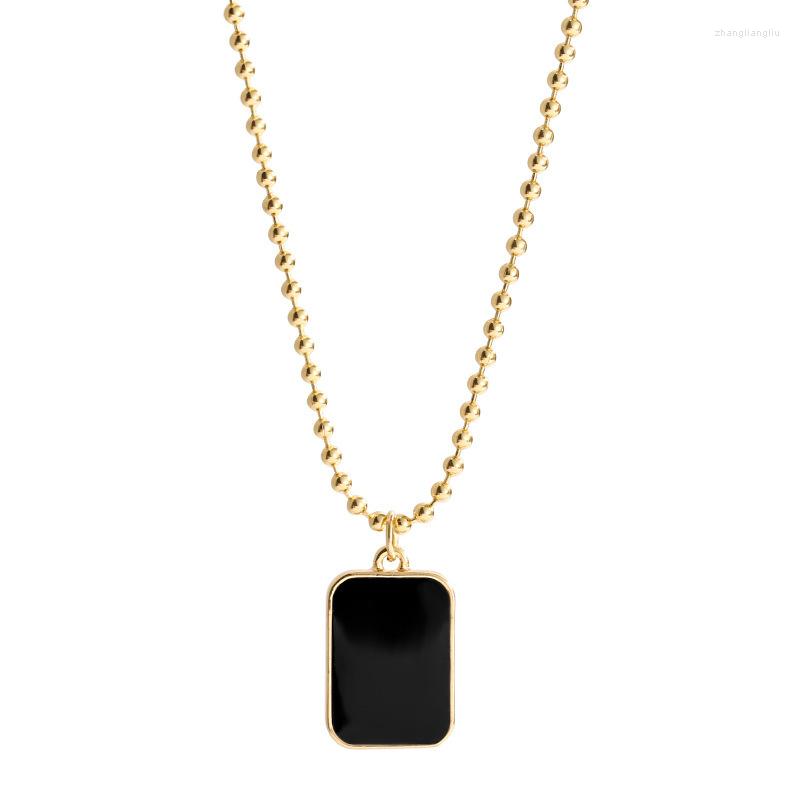 Pendant Necklaces Black Rectangle Necklace For Women Double-side Gold Rose Silver Color Stainless Steel Jewelry Not Fade Gift(GN250)
Pendant Necklaces Black Rectangle Necklace For Women Double-side Gold Rose Silver Color Stainless Steel Jewelry Not Fade Gift(GN250)