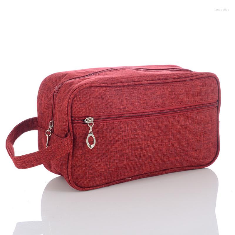 Cosmetic Bags Bag Men Outdoor Travel Toiletries Organizer Wash Portable Canvas Handbag Women Storage Pouch Makeup, Red 
Cosmetic Bags Bag Men Outdoor Travel Toiletries Organizer Wash Portable Canvas Handbag Women Storage Pouch Makeup, Red