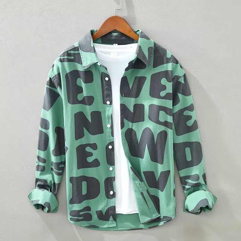 Men s Dress Shirts High quality men s spring and summer letter printed shirt casual long sleeved 230629
Men s Dress Shirts High quality men s spring and summer letter printed shirt casual long sleeved 230629
